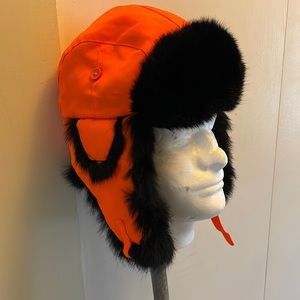 Hunter Orange Trapper Hat